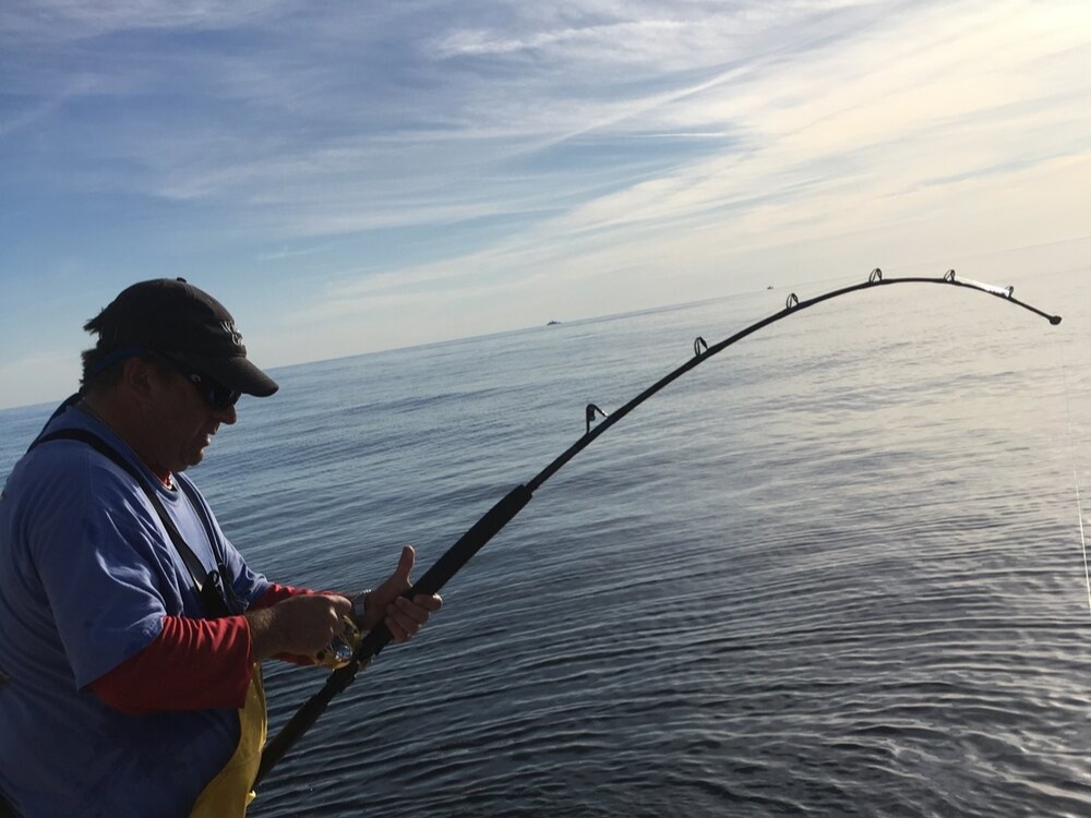 Angler enjoying a day of fishing in NJ