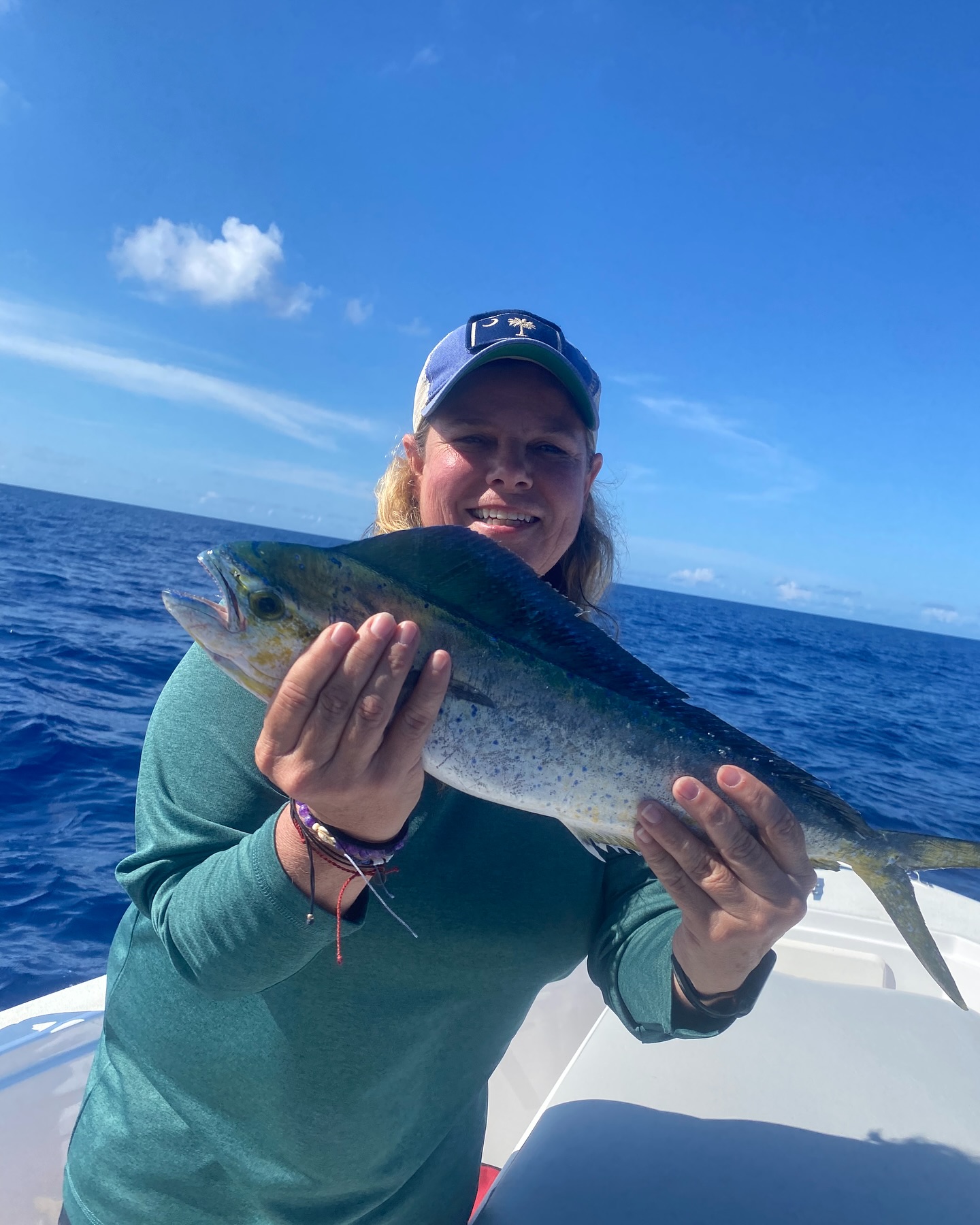 Solo angler fishing in West Bay