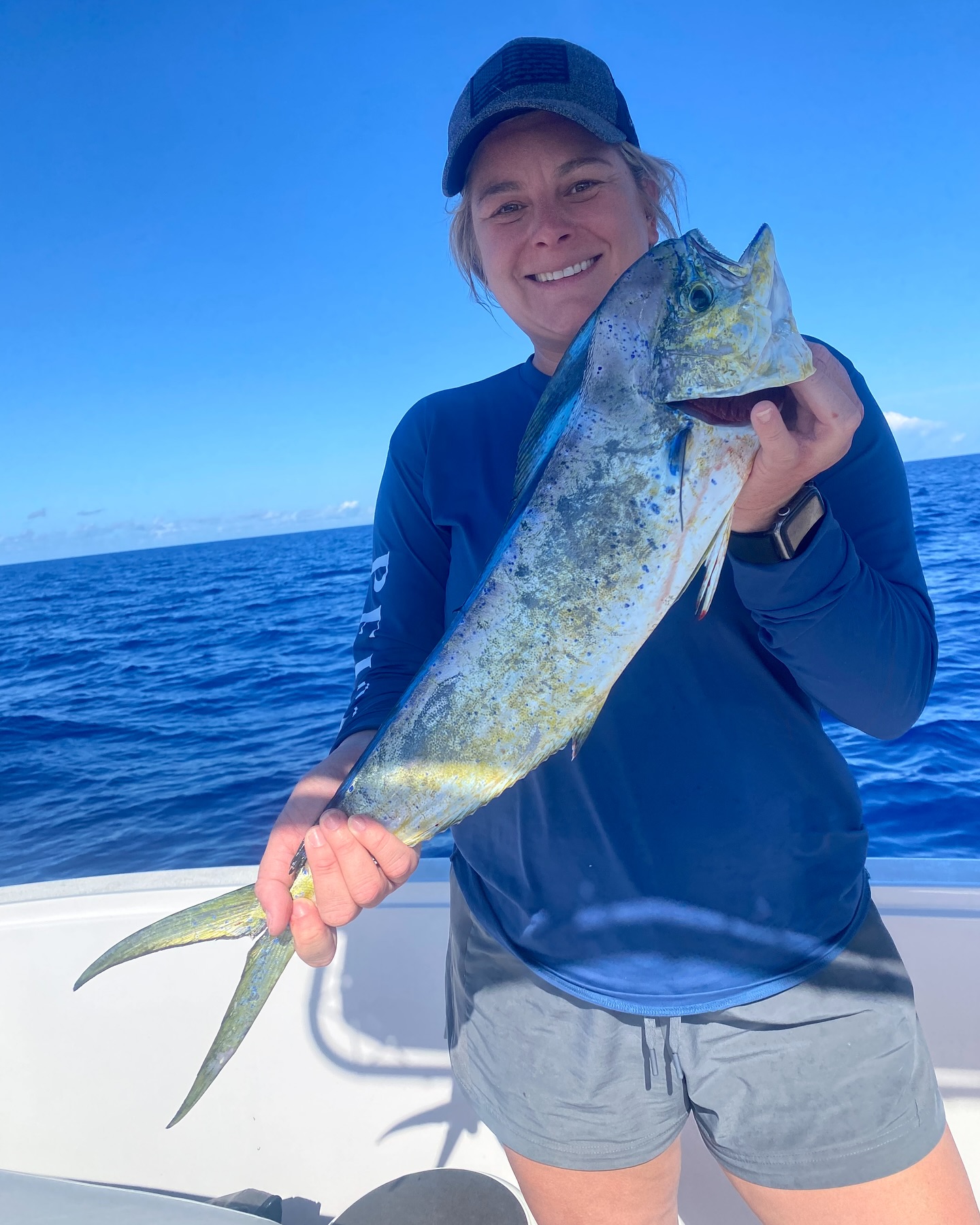Angler with 15-inch fish caught in West Bay