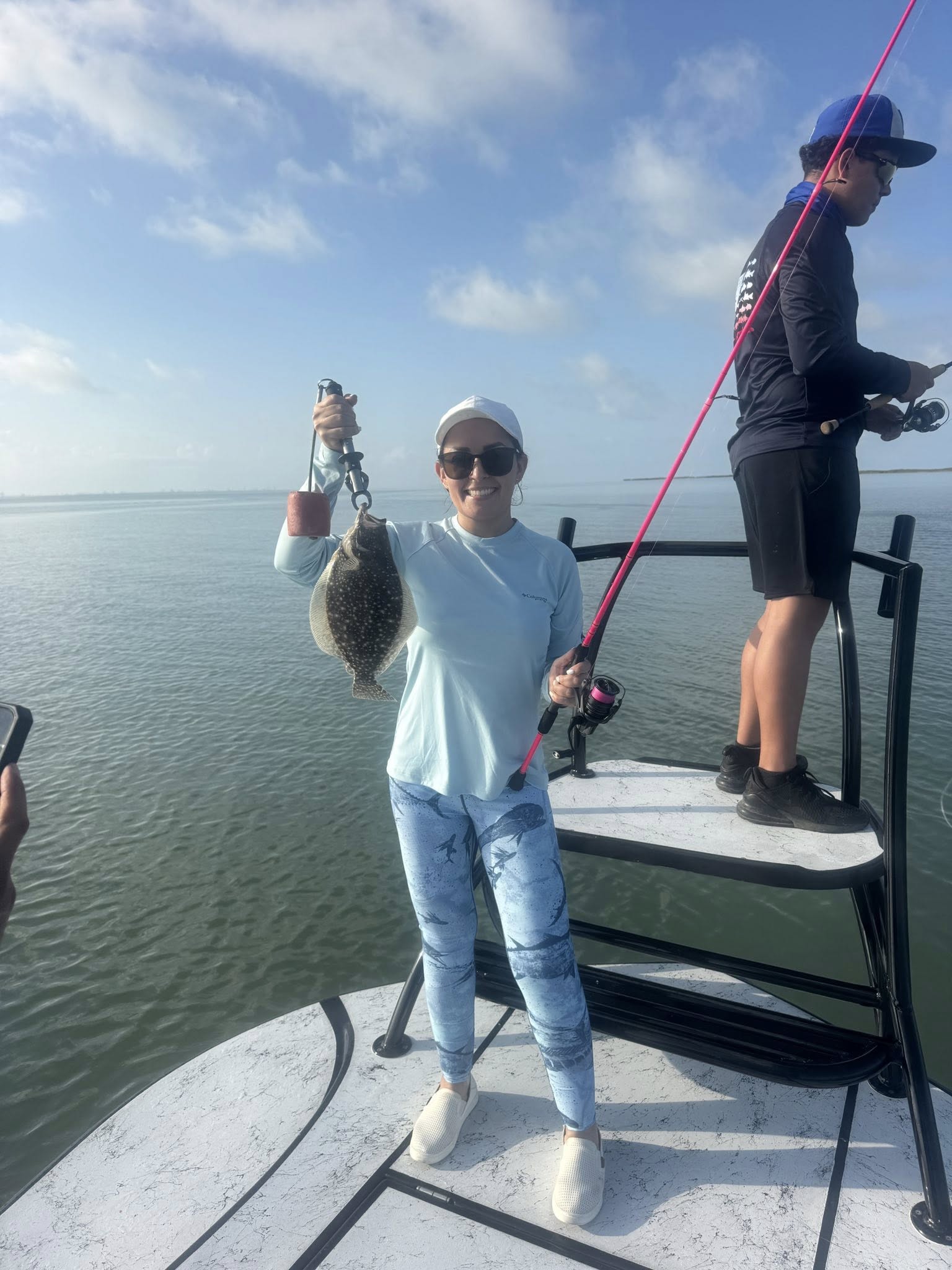 Summer flounder caught while fishing in Arroyo City TX on fishing boat