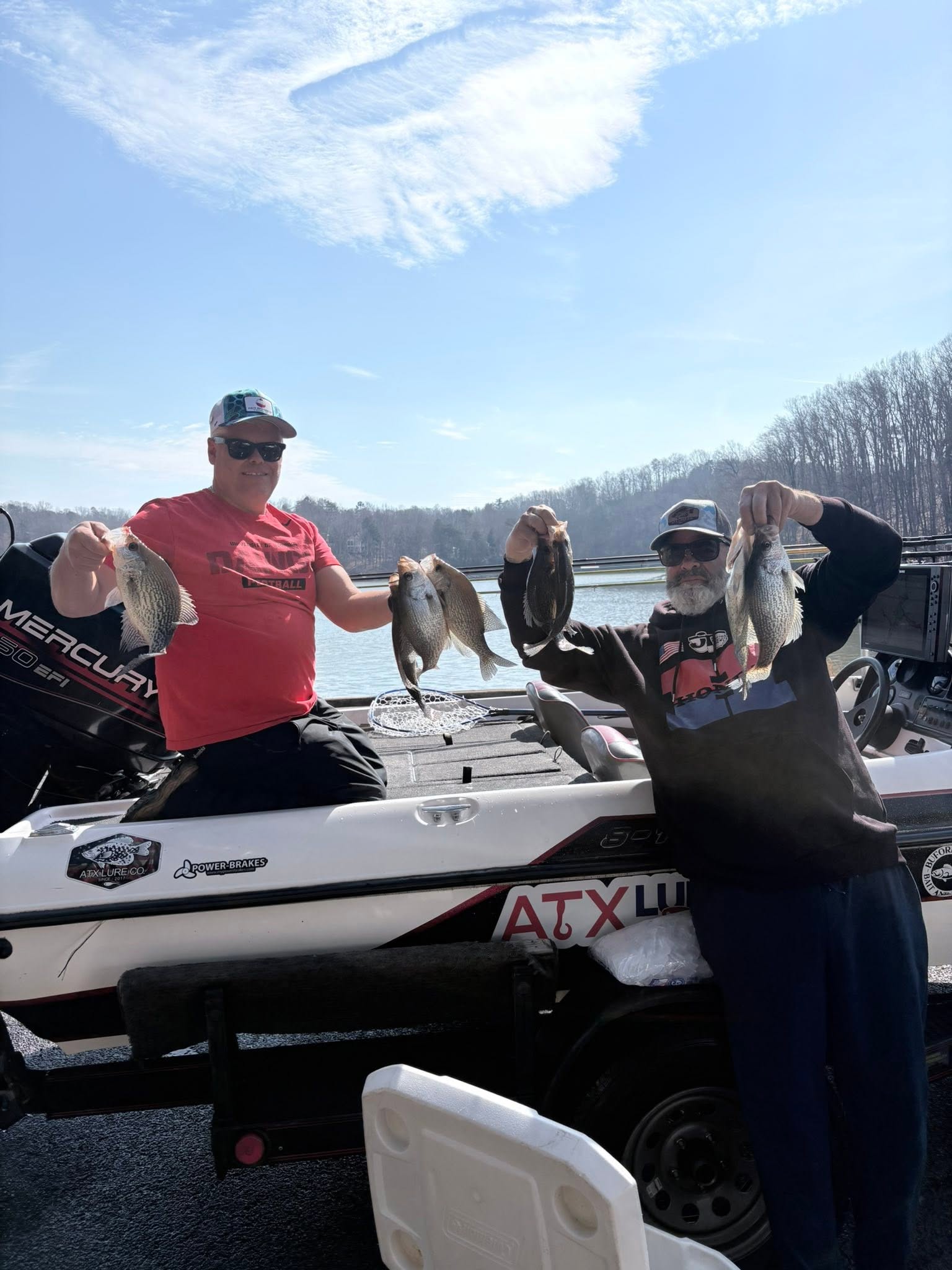 Successful crappie fishing trip in Cumming GA with multiple fish caught on boat
