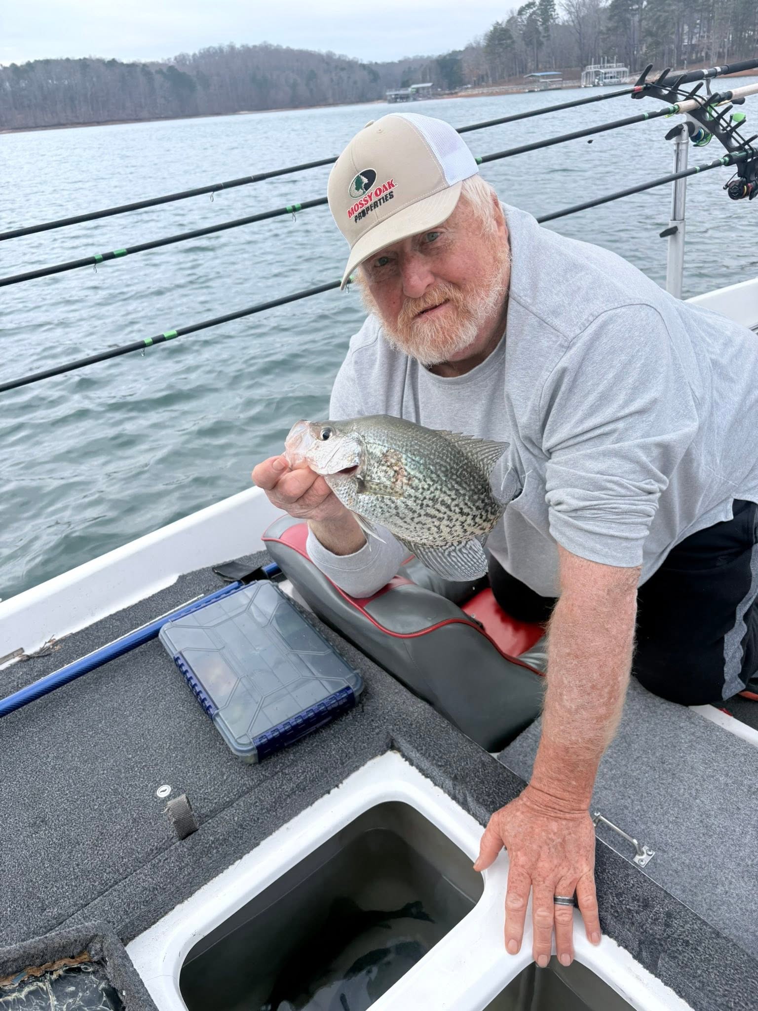 Crappie caught while fishing on a boat in Cumming GA