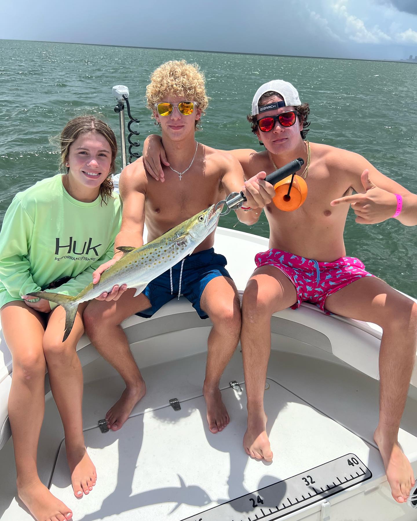 A single Spanish Mackerel fish caught while fishing in FL