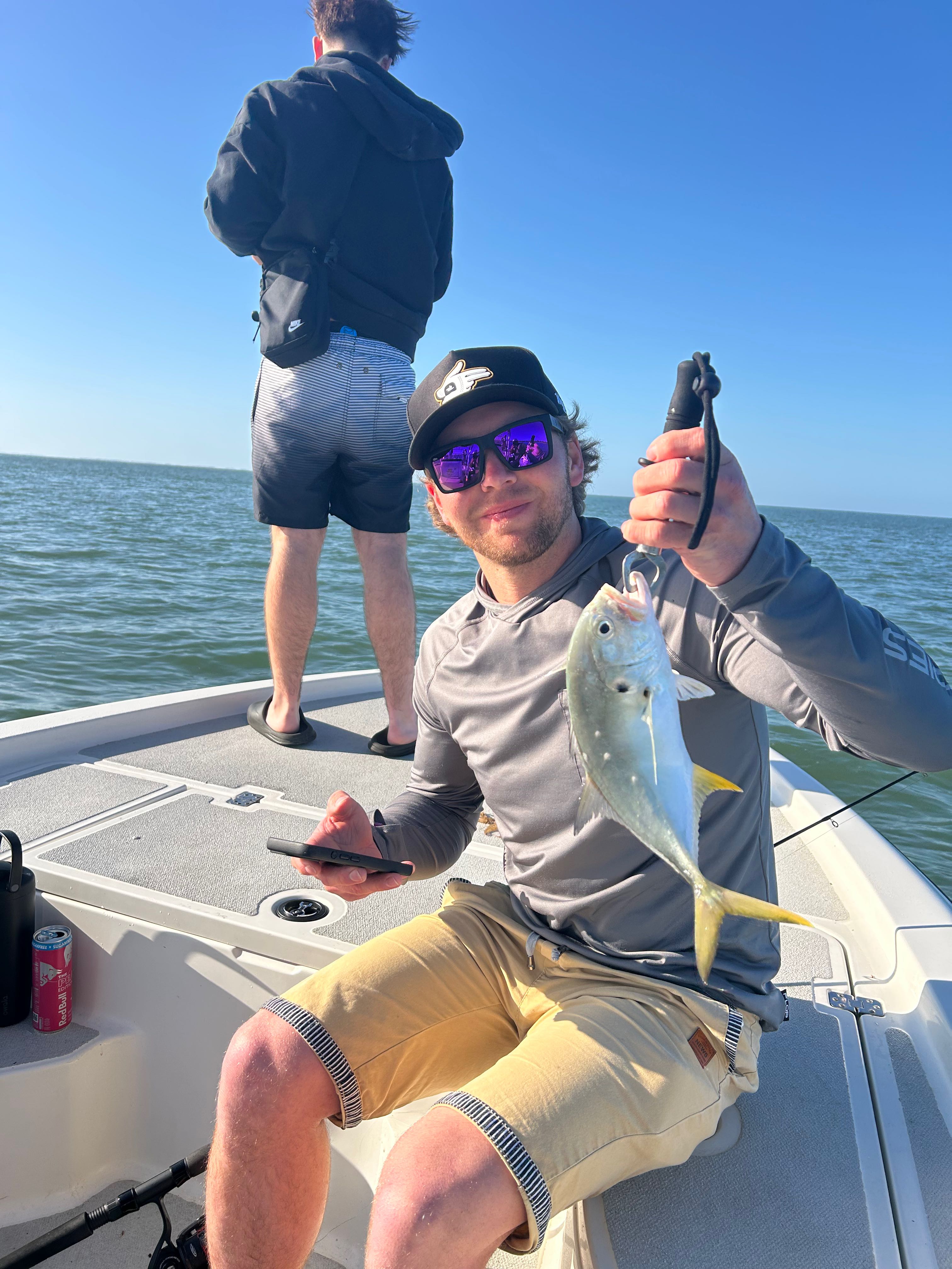 Crevalle jack caught during fishing trip in Crystal River FL on boat