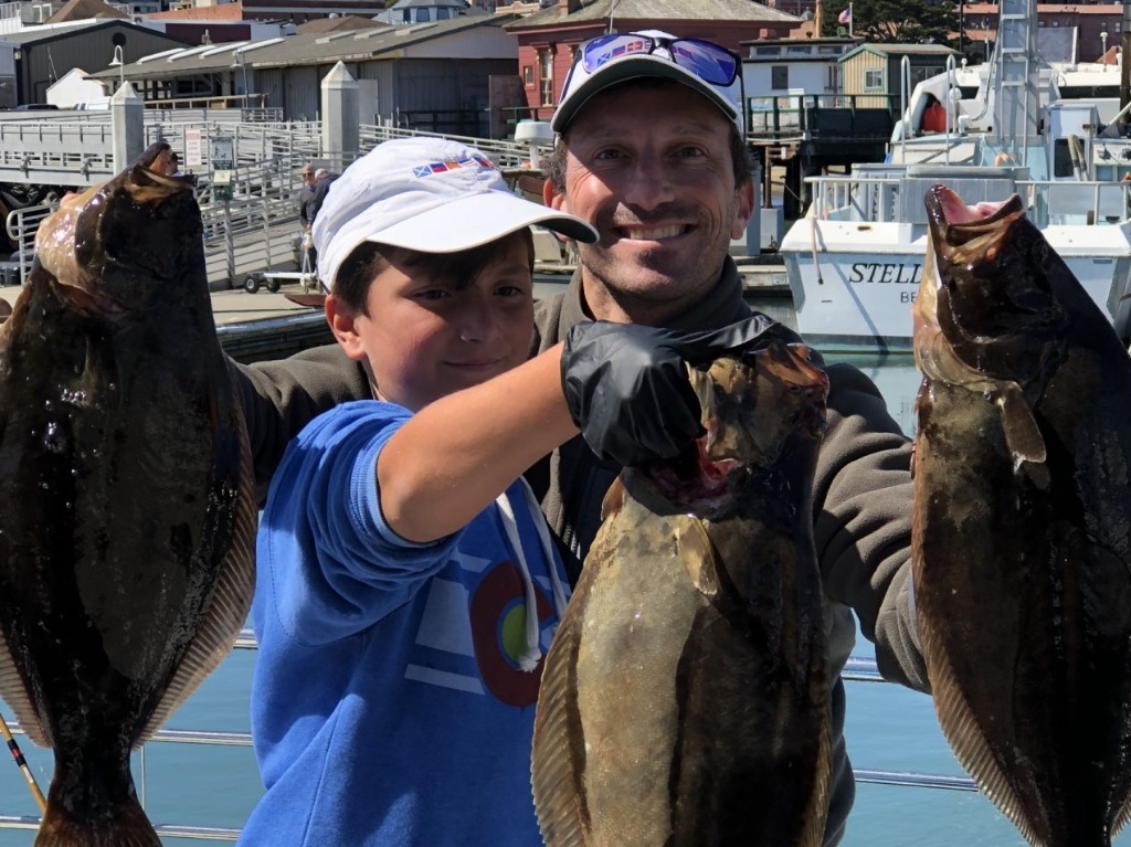 Two summer flounder fish caught in CA