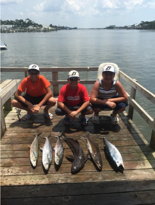 Four medium-sized fish caught at Orange Beach