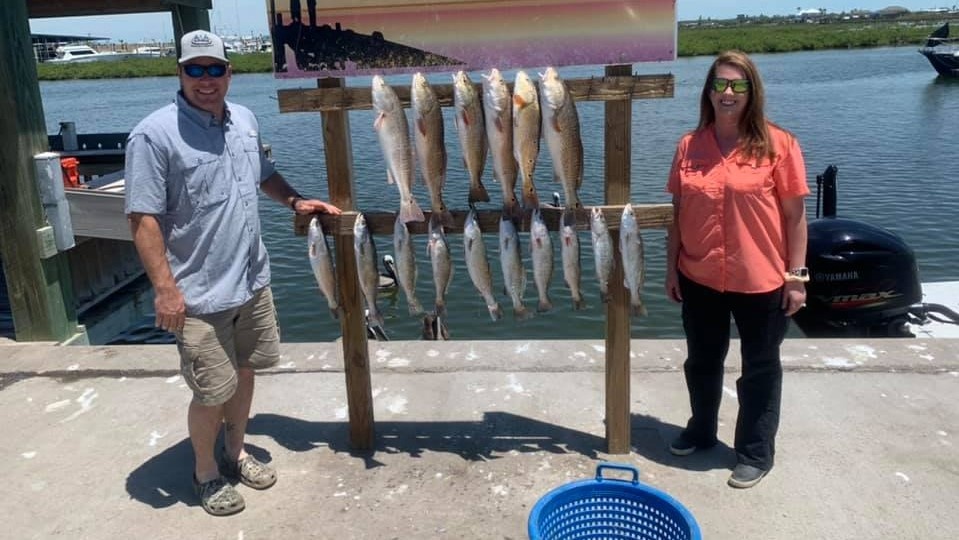 Two anglers fishing in Texas