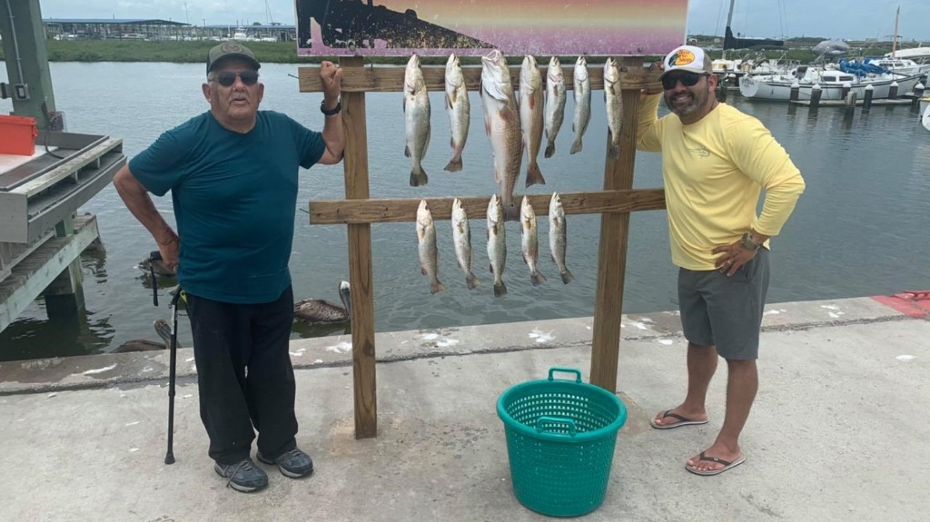 Two people fishing in Rockport