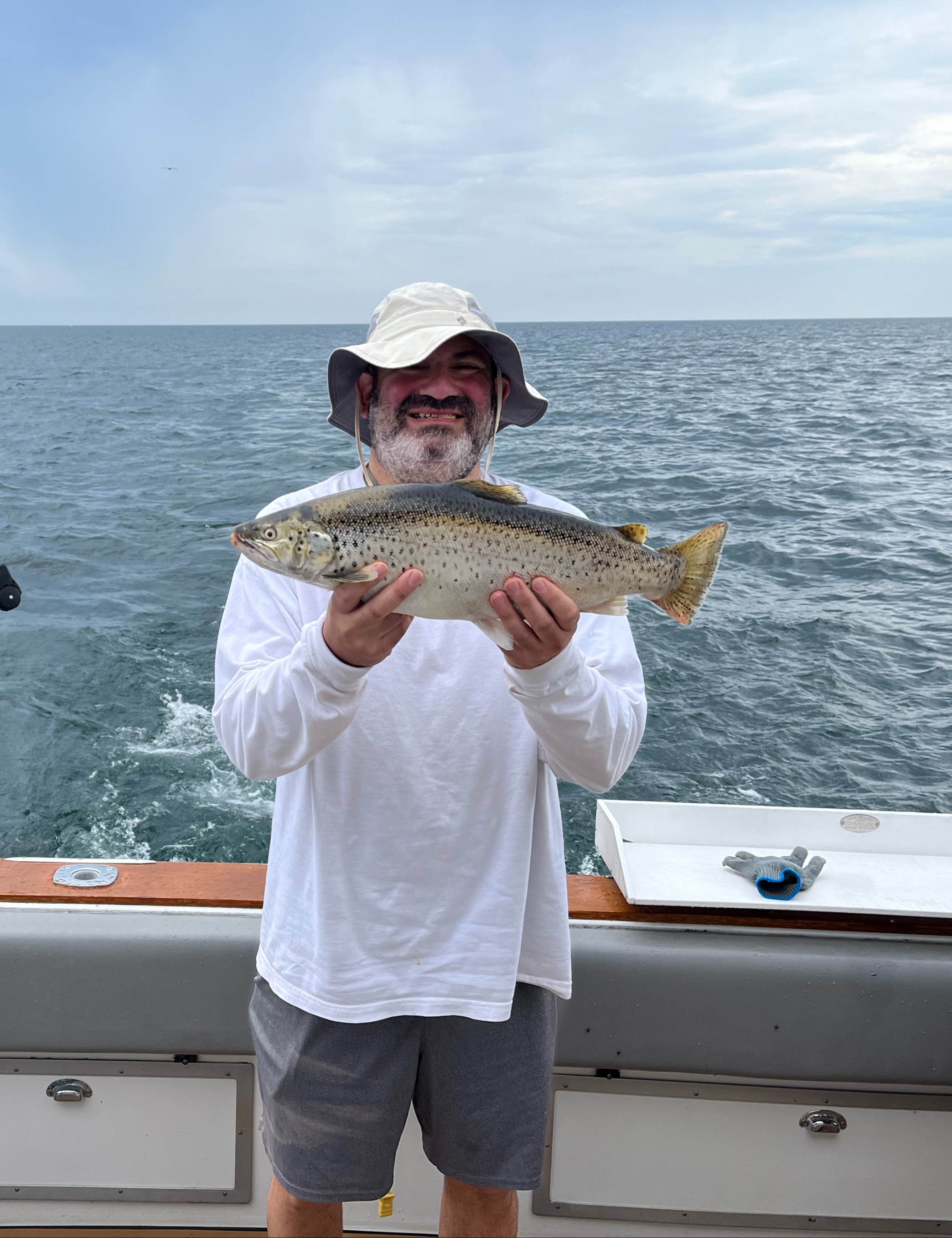 Atlantic salmon caught while fishing in Sodus Point NY