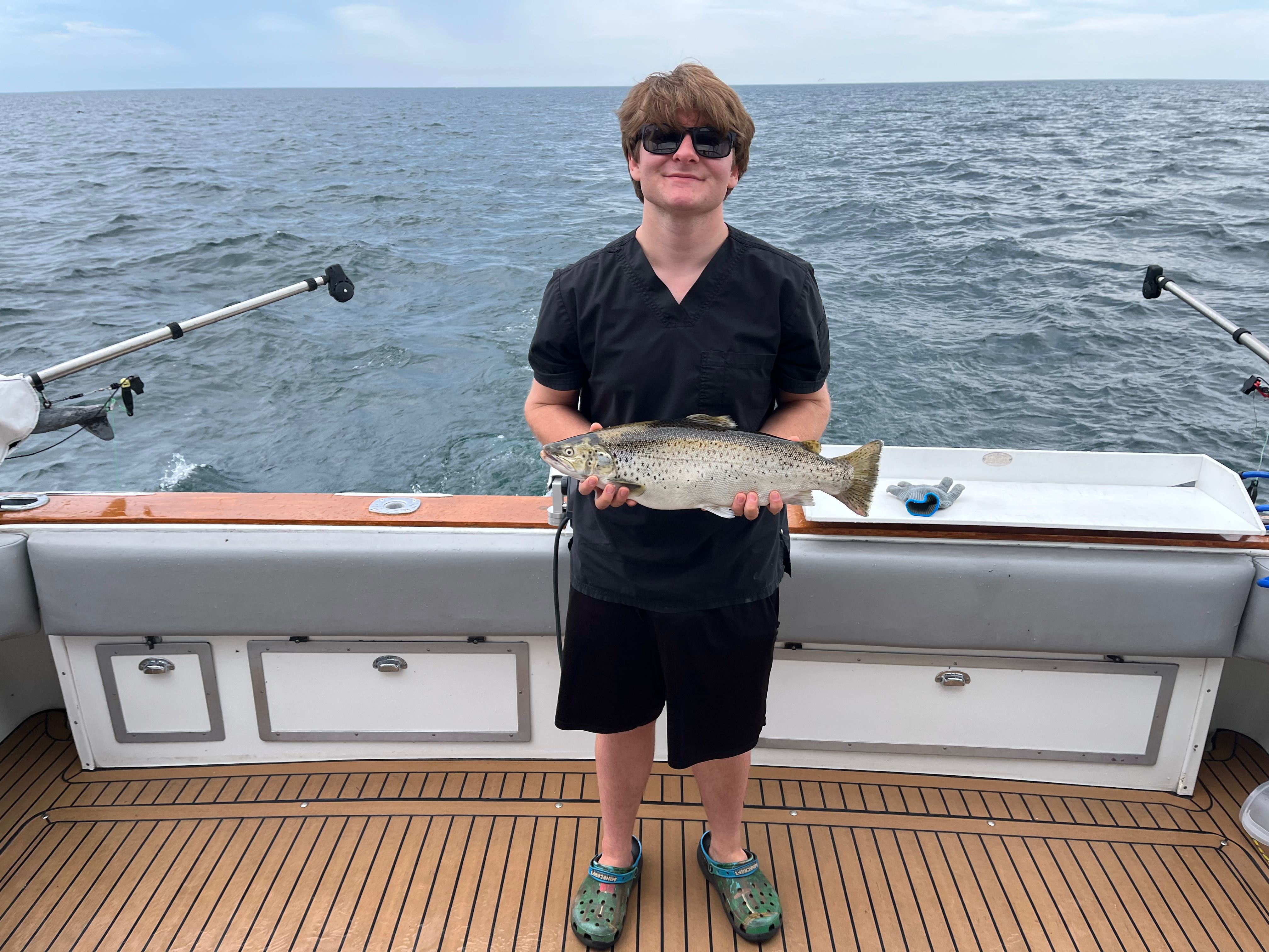 Brown trout caught fishing on Lake Ontario at Sodus Point NY
