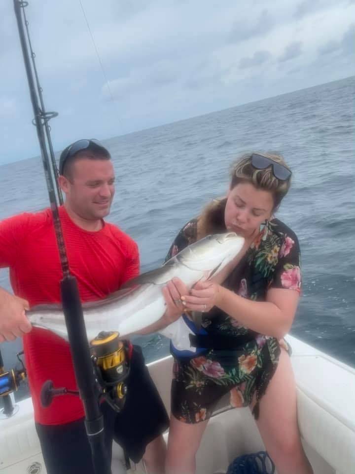 Two people enjoying fishing in Charleston