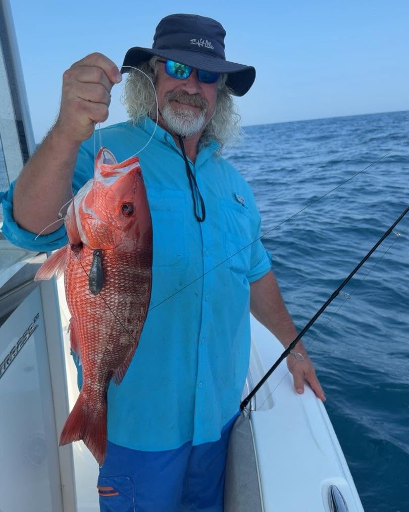Red snapper caught fishing in Mount Pleasant SC waters