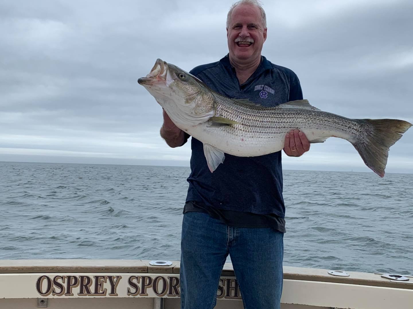 Striped bass caught while fishing in CT