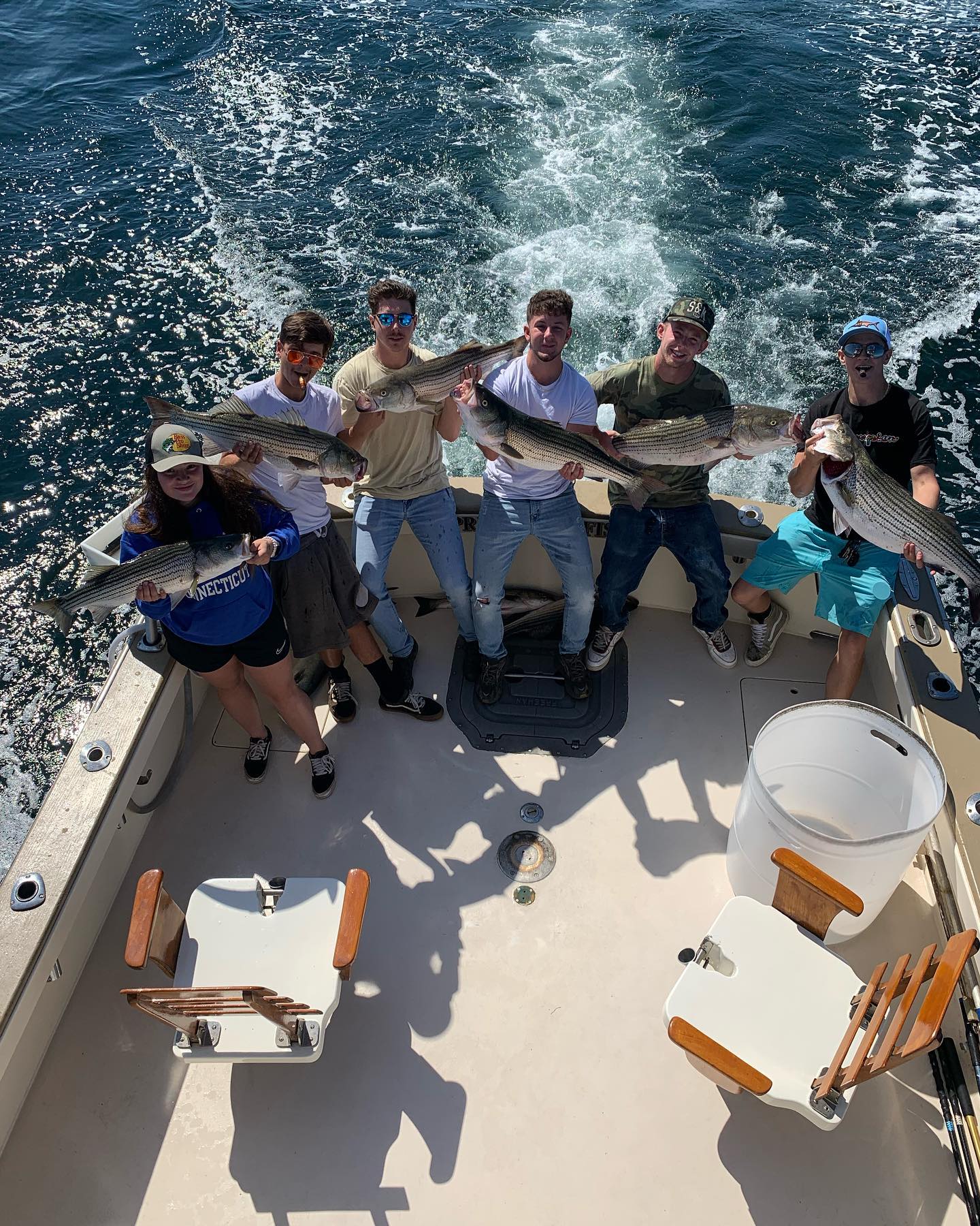 Four striped bass caught in CT