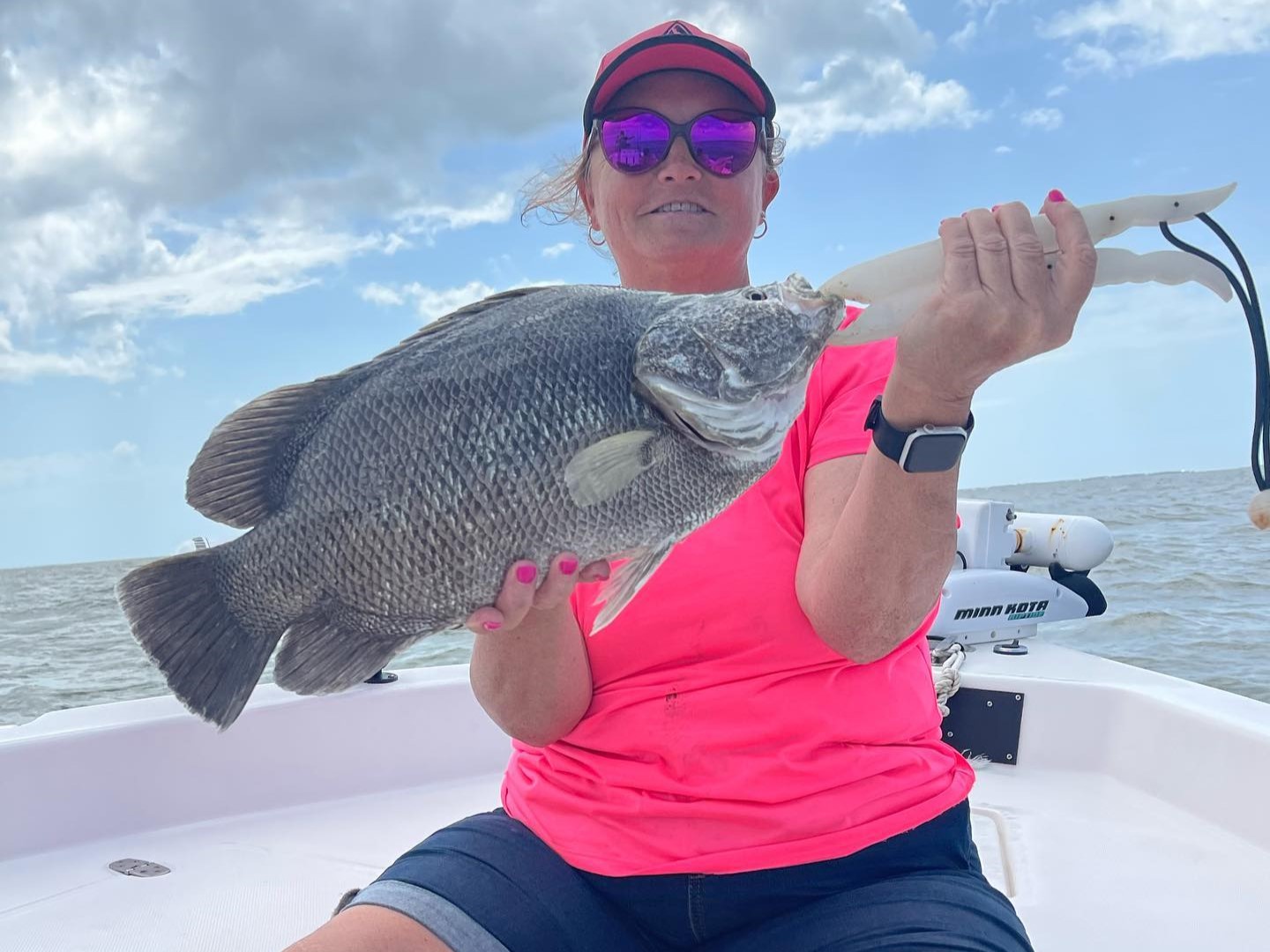 Photograph of an 18-inch Tripletail fish caught while fishing in FL