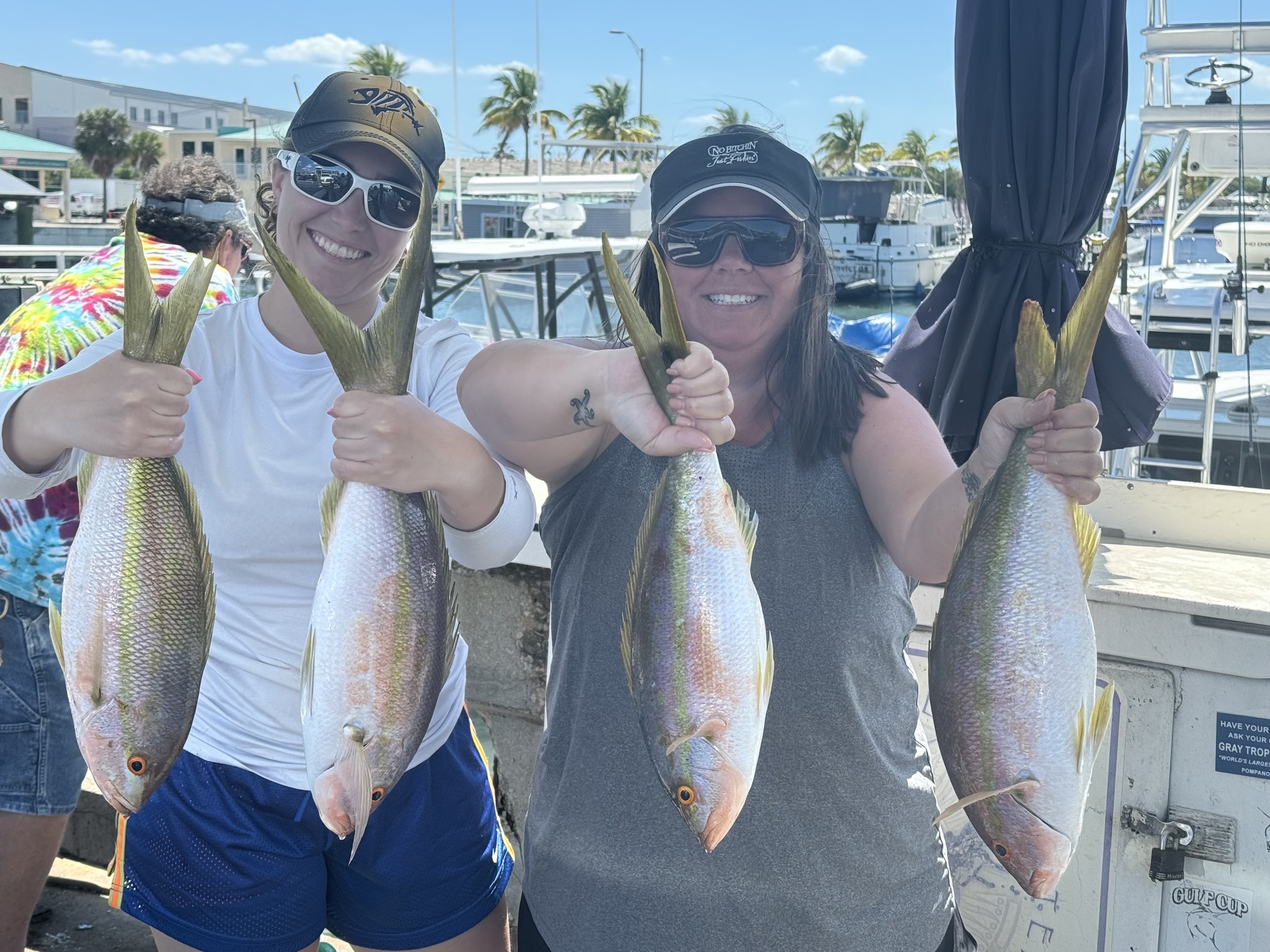 4 fish caught while fishing at Stock Island