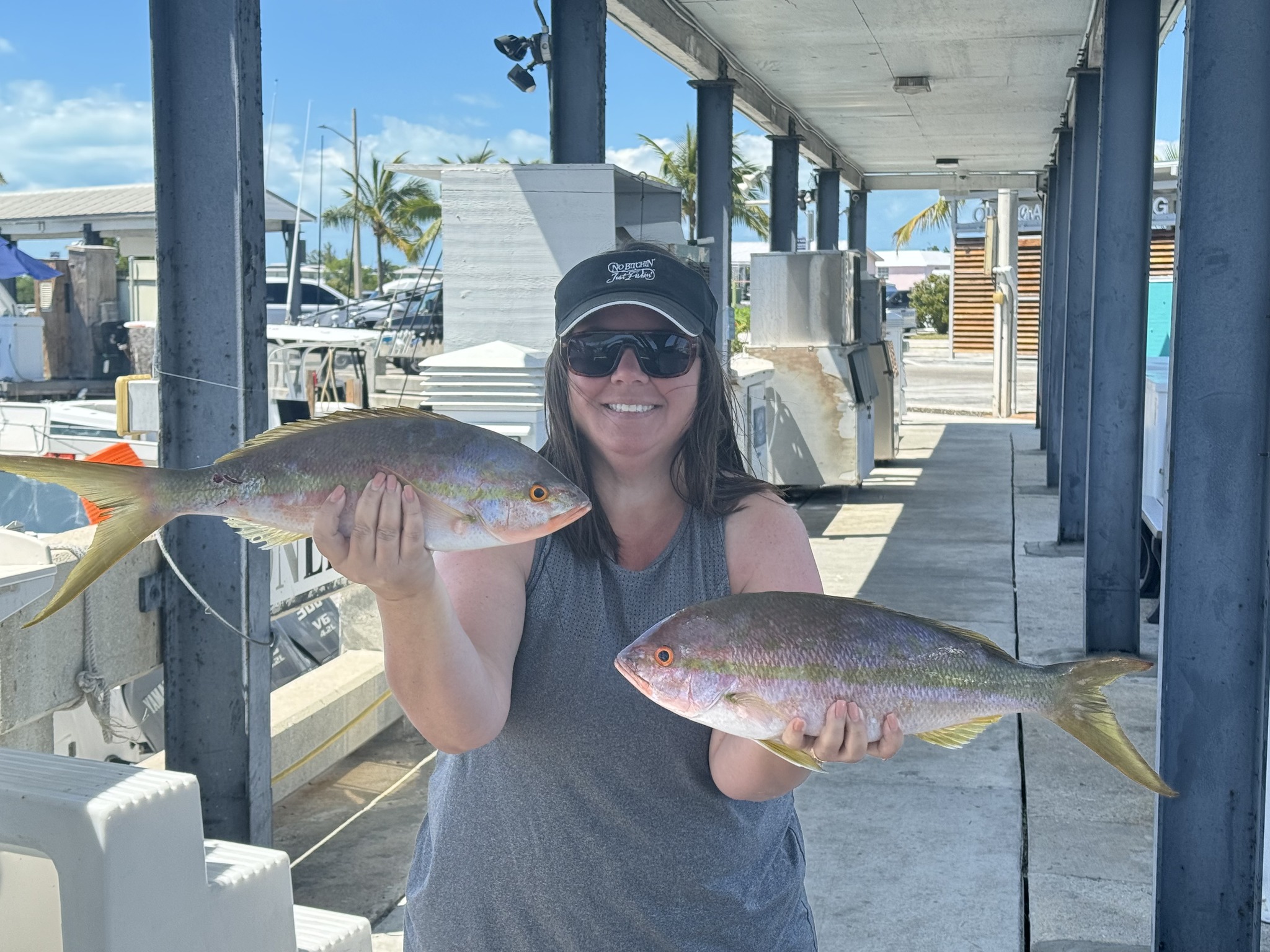 Two 19-inch fish caught while fishing on Stock Island