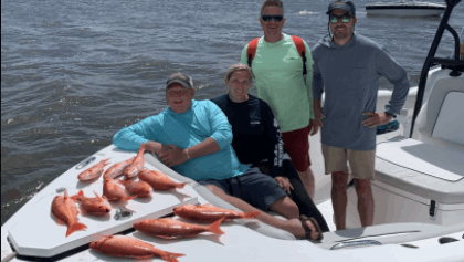 Four people fishing in North Charleston