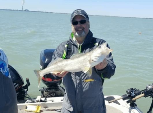 A single person fishing in Cassopolis