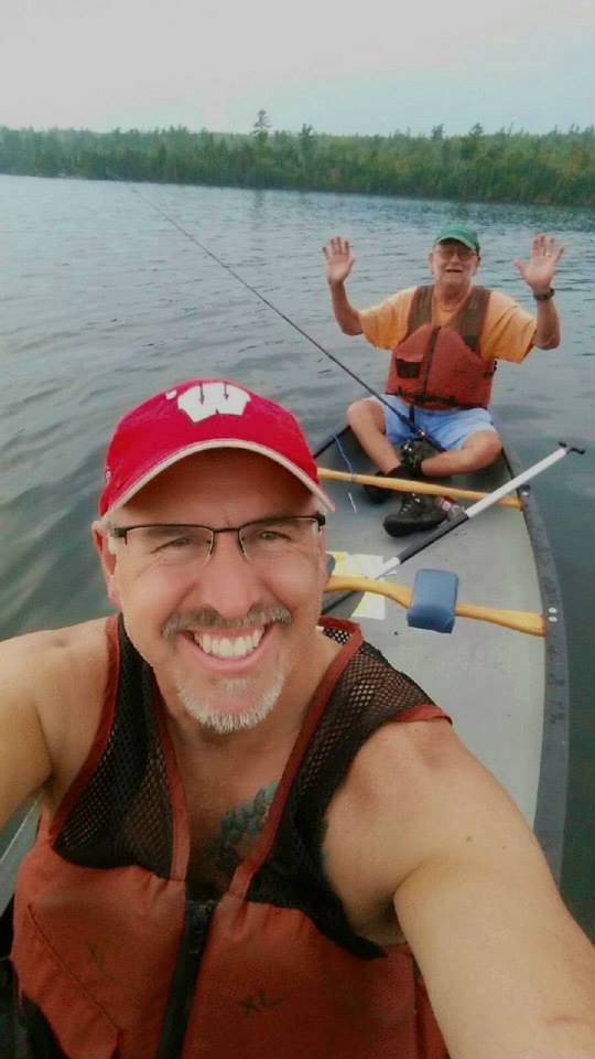 Two people enjoying the view in Grand Marais