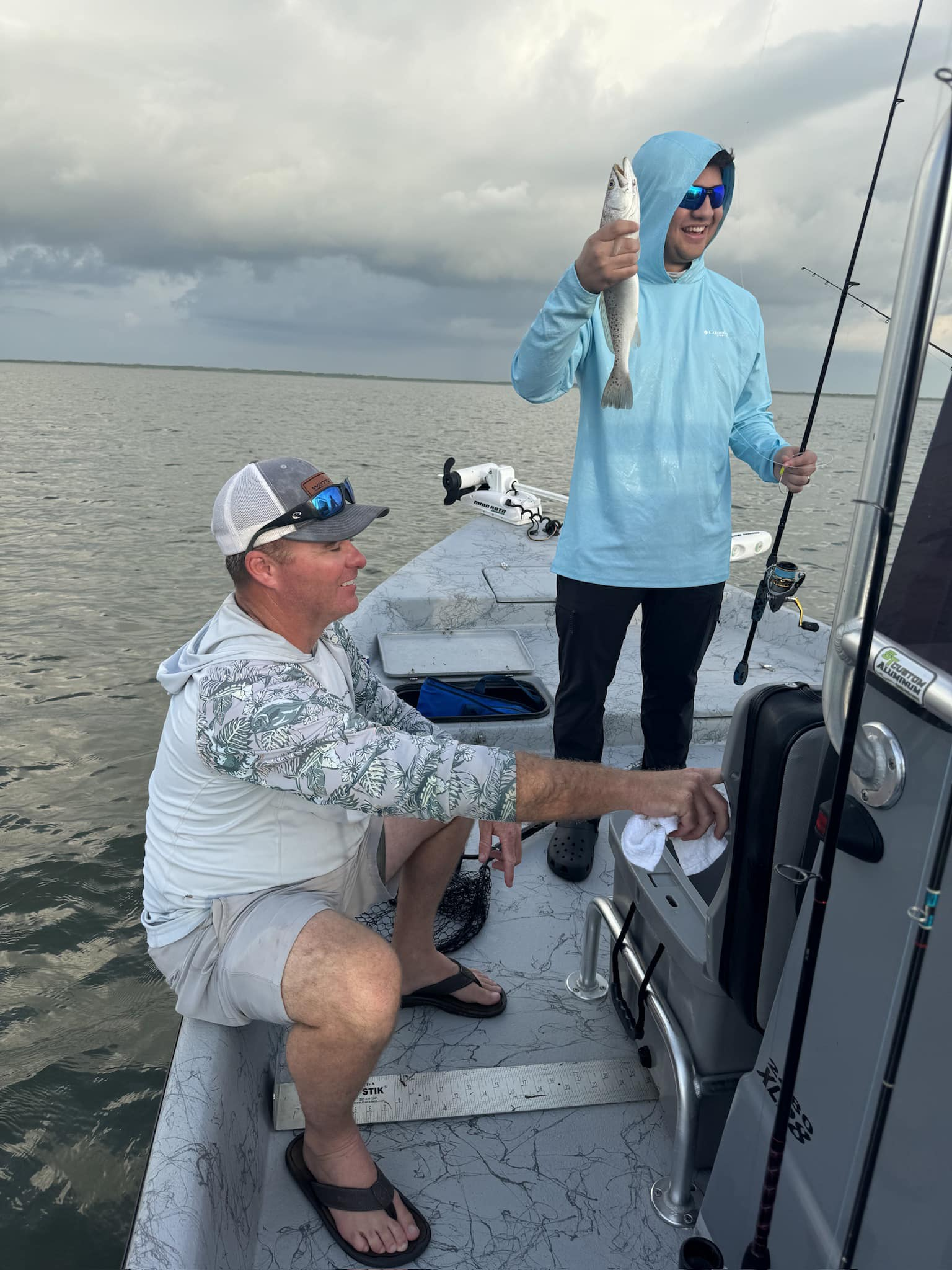 Two anglers fishing in TX