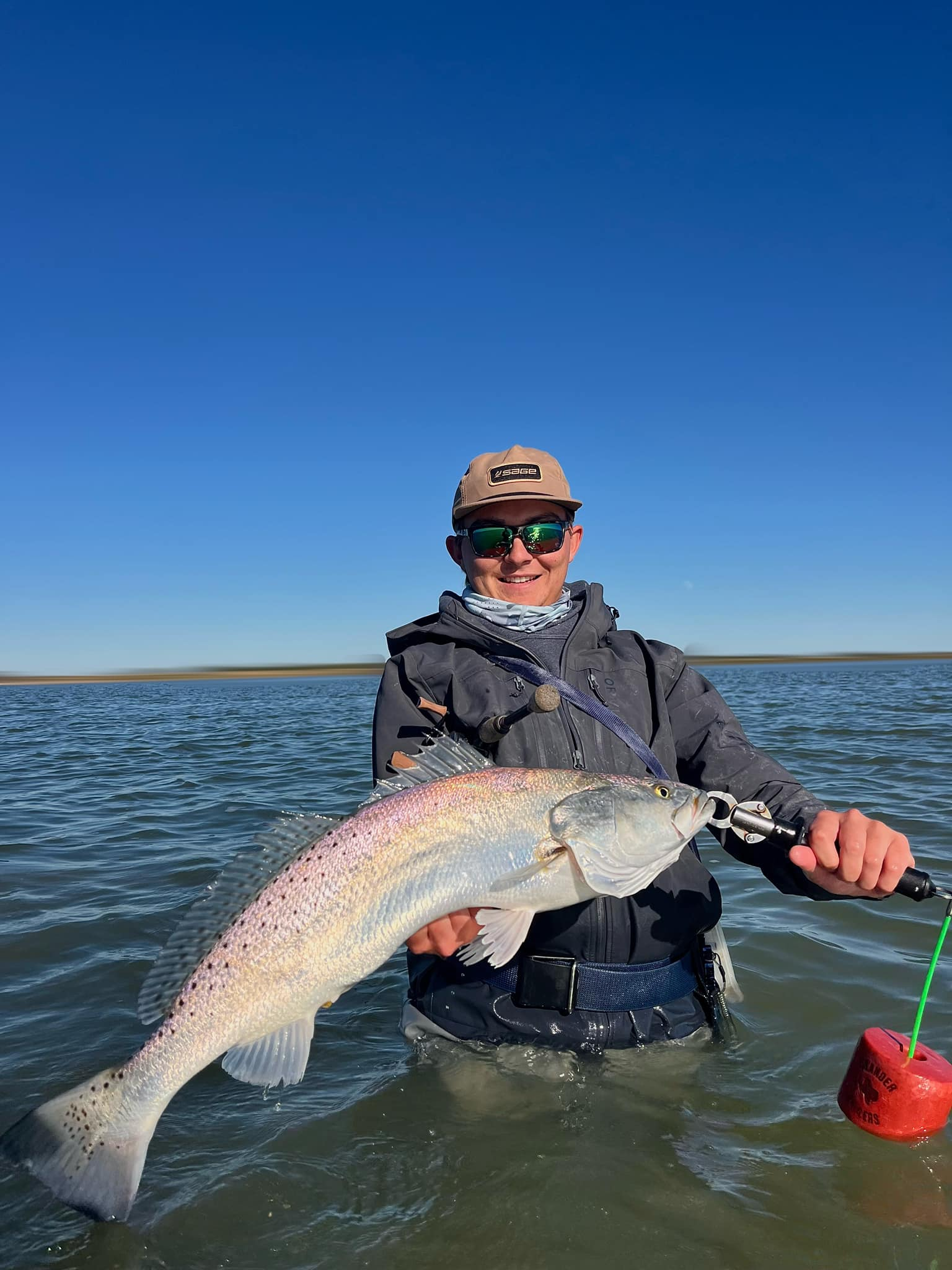 A lone angler fishing in TX