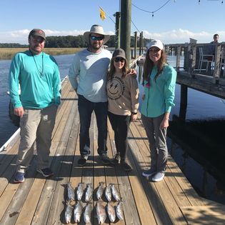 Group of 4 people fishing in GA