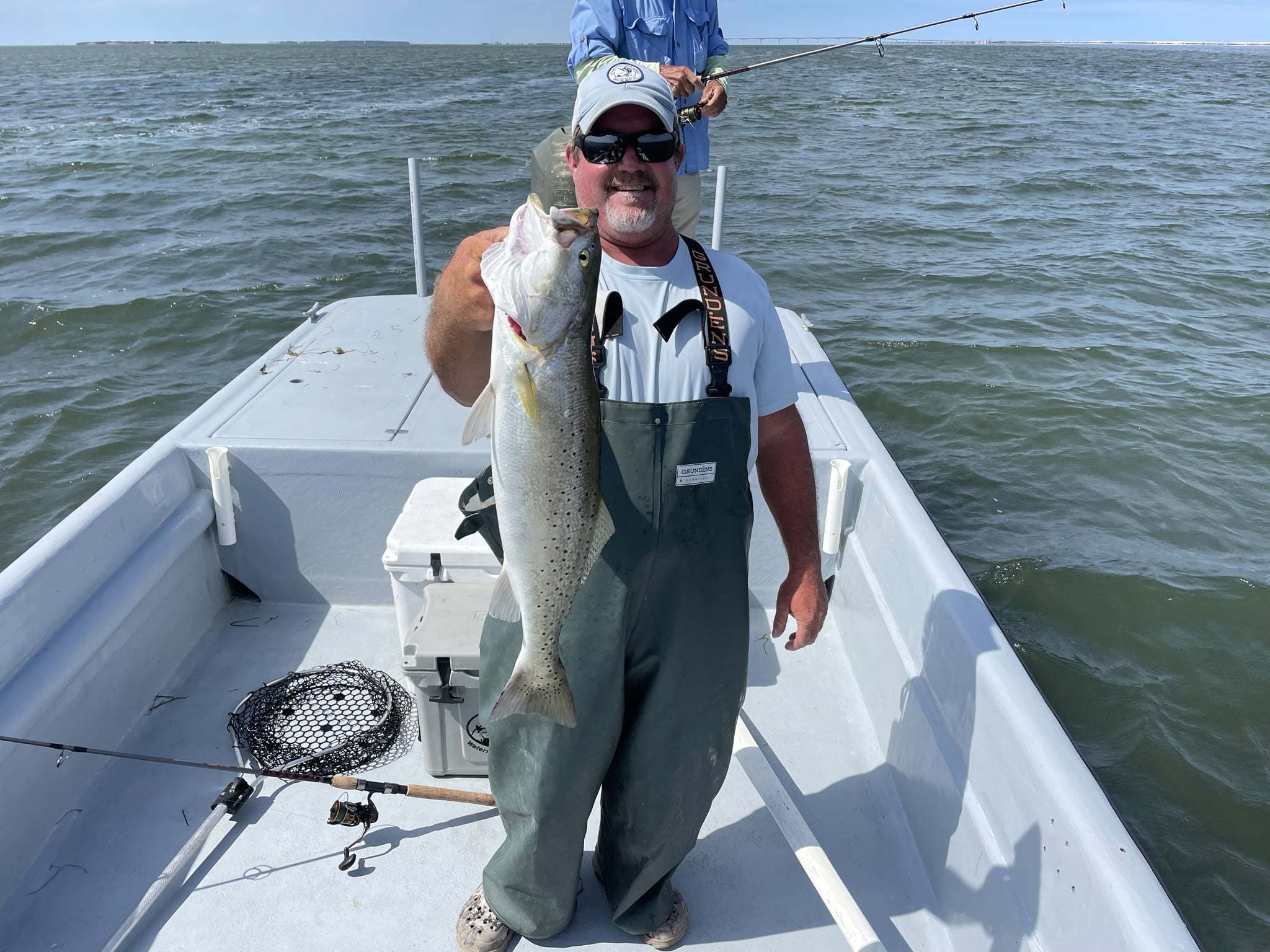 One person fishing in North Carolina