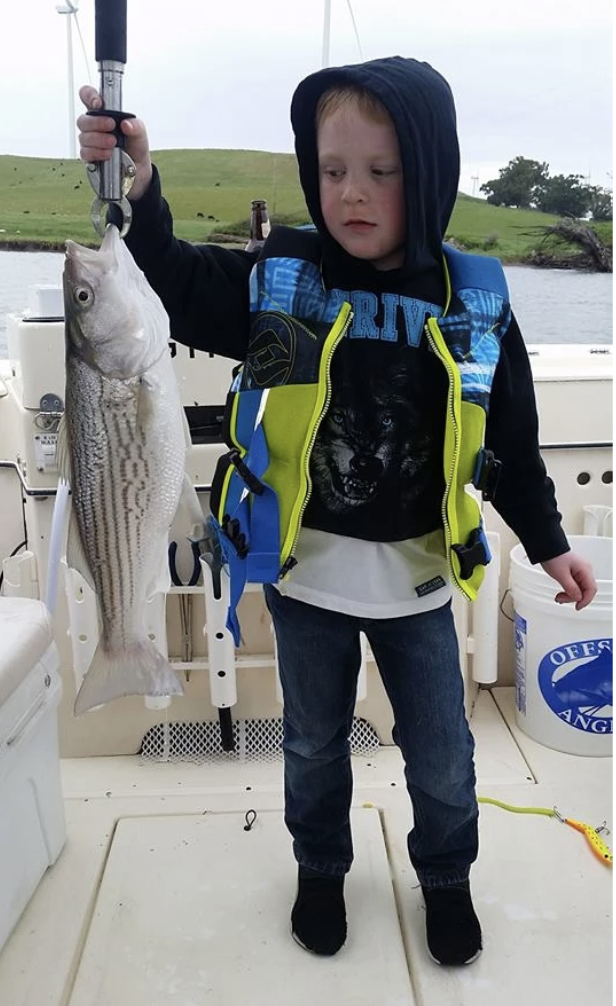 A single striped bass caught in CA
