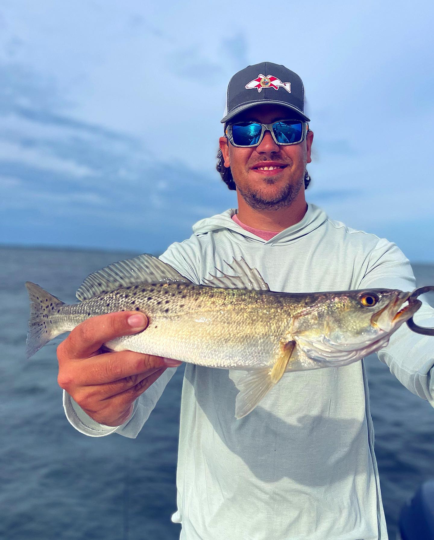 One angler with a big fish in FL
