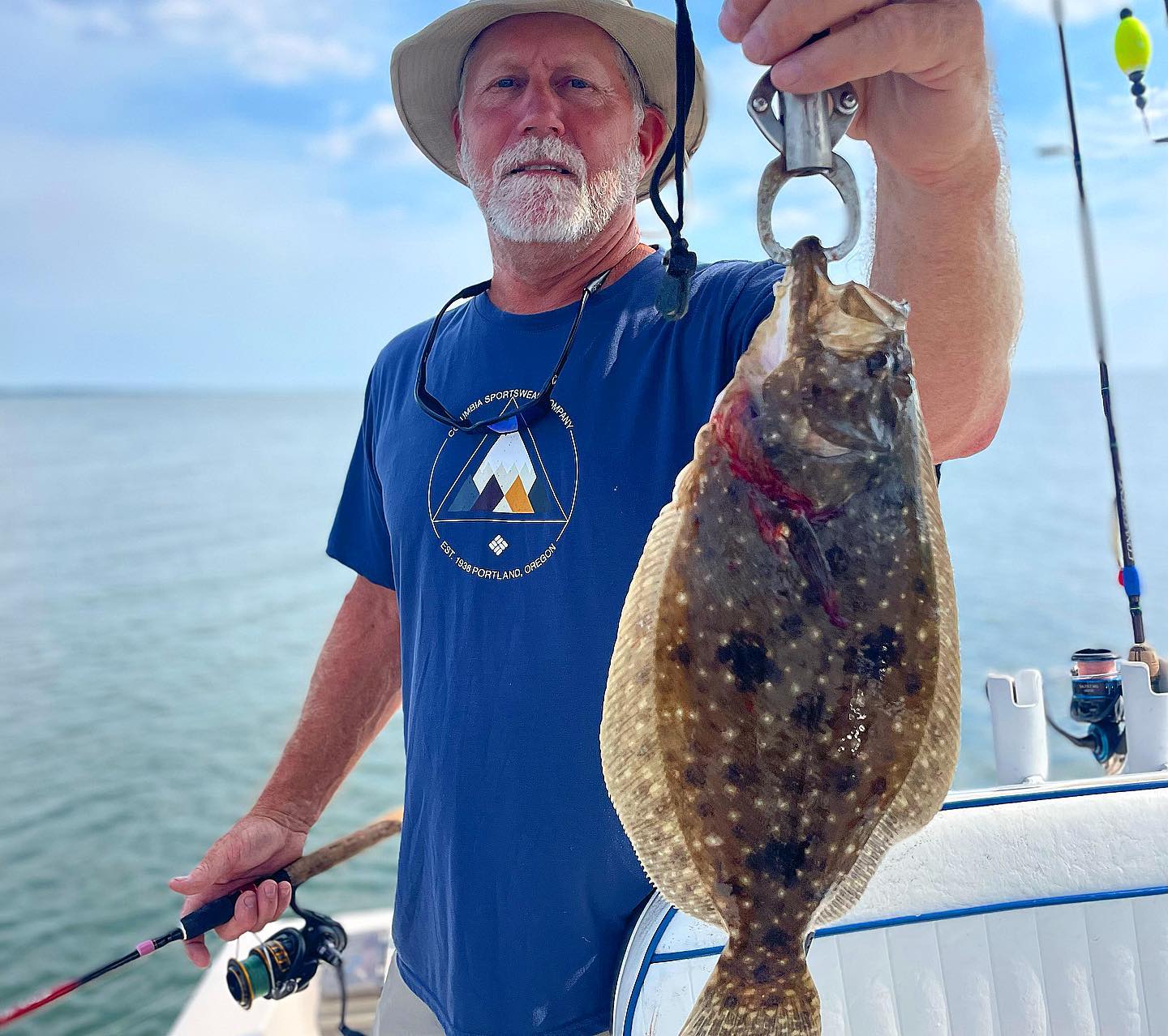 Southern Flounder, 19 inches, caught while fishing in Port St. Joe