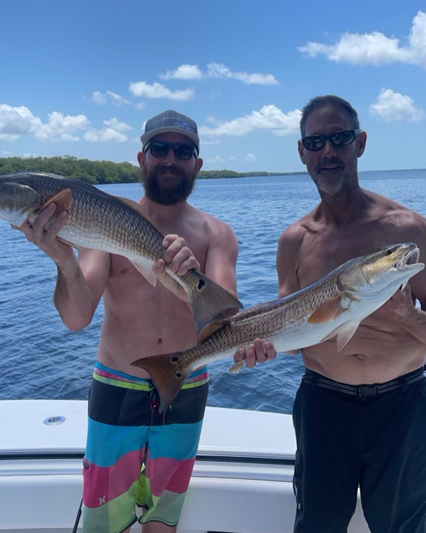 Two redfish, 25 inches long, caught in FL