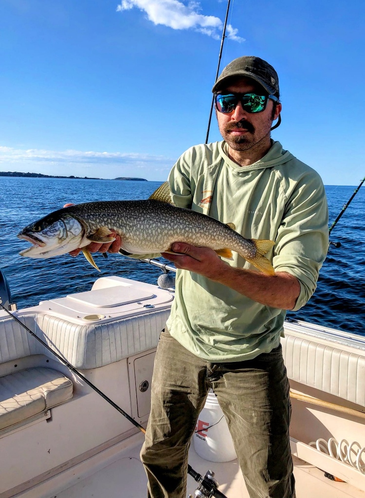 A single lake trout fish caught in MI