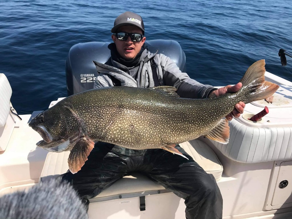 Single lone angler fishing in MI