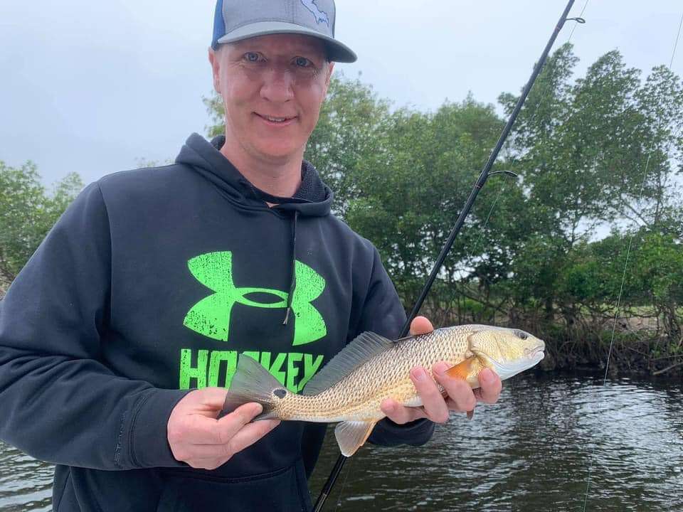 A 13-inch Redfish caught in Florida