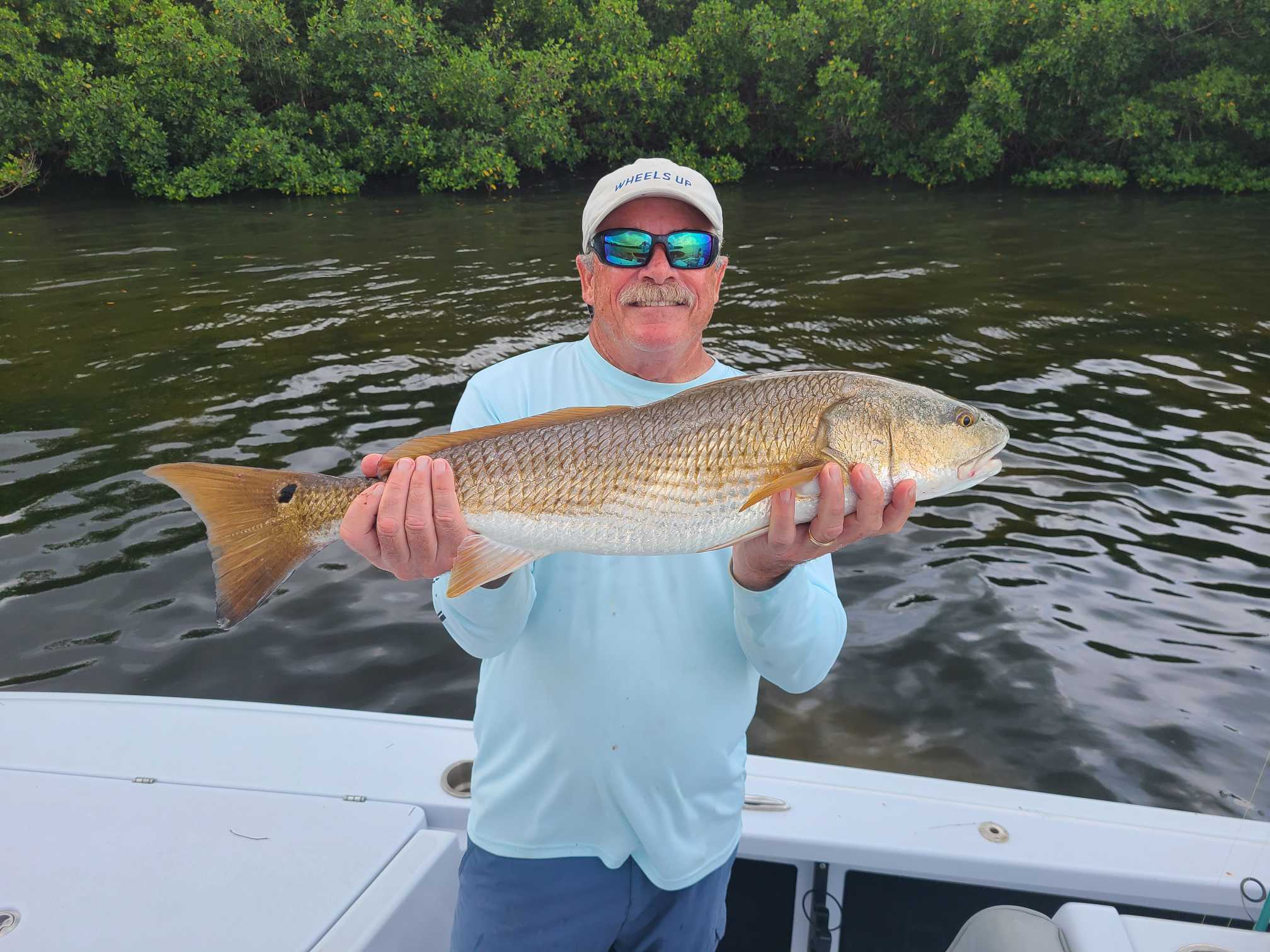 A person fishing in Tampa, Florida