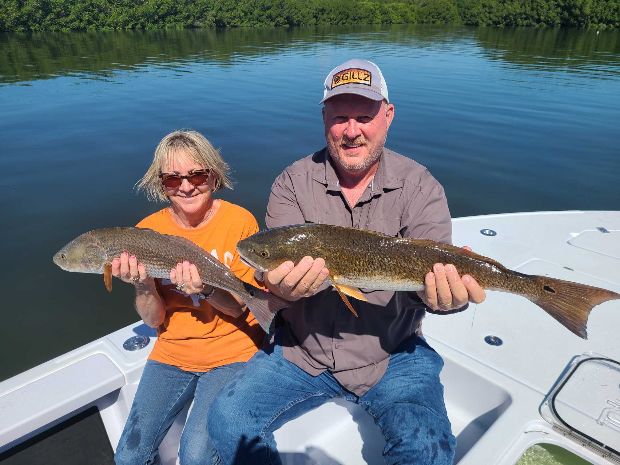 Two big redfish caught fishing in FL