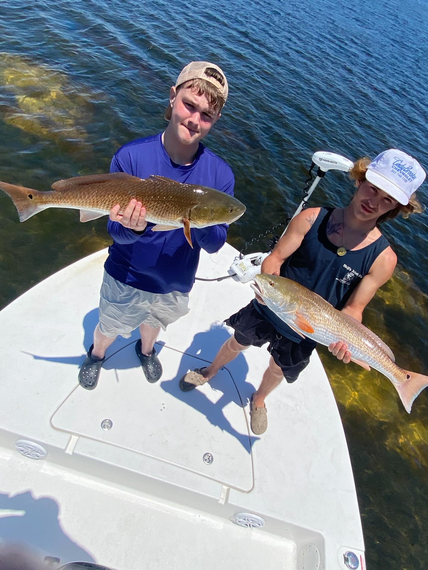 Two redfish caught fishing in Florida