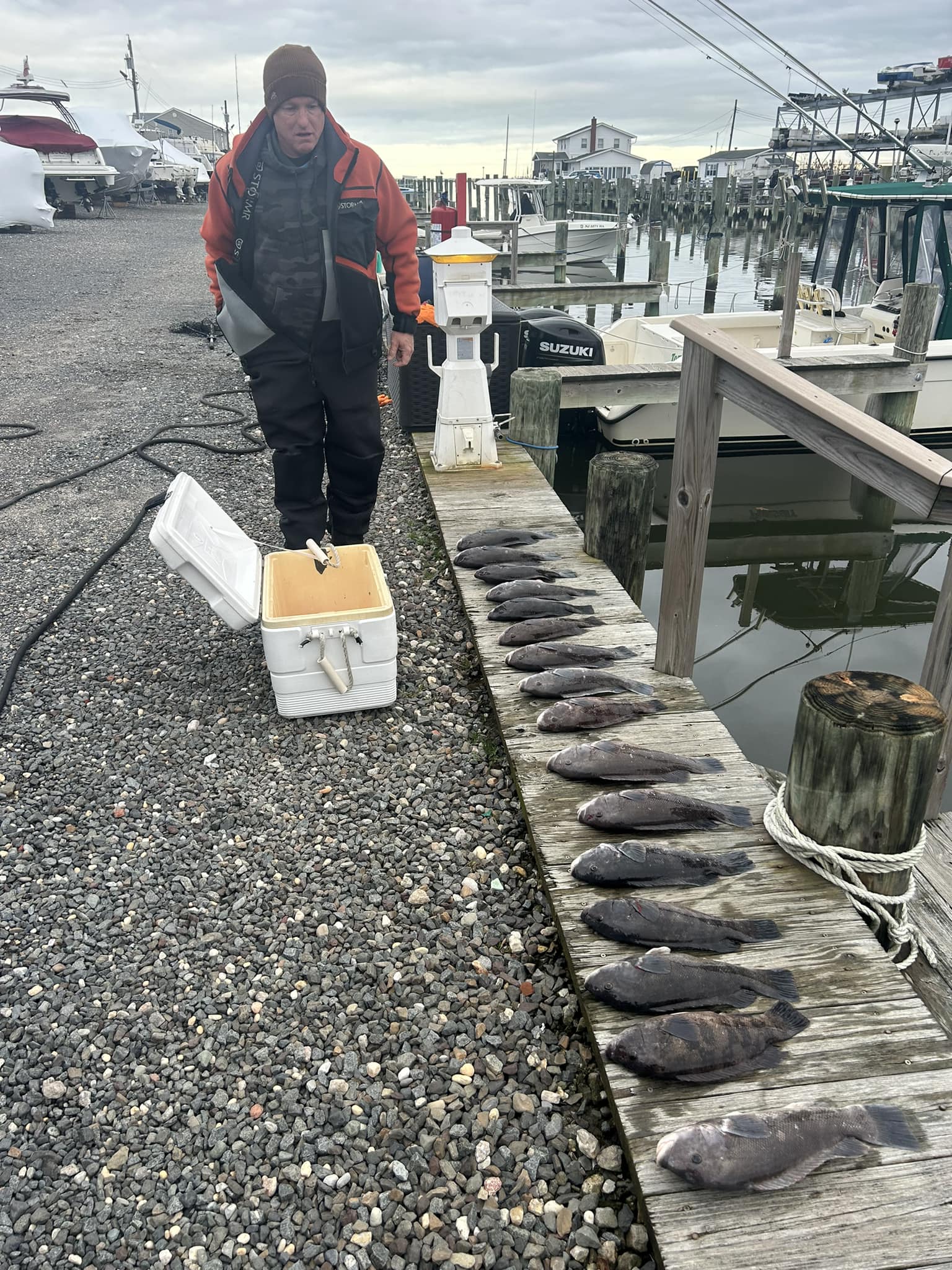 Two people fishing together in New Jersey