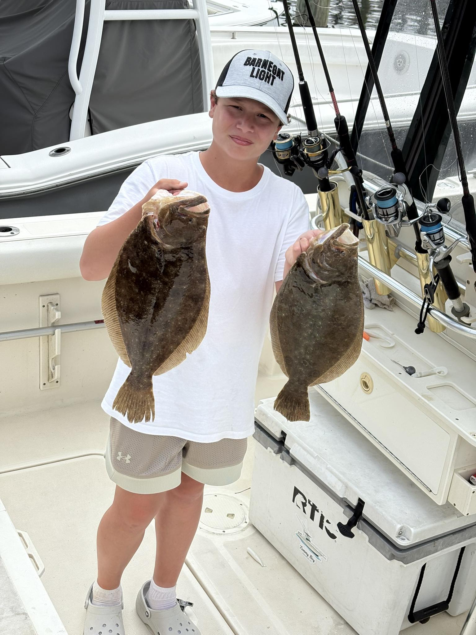 Two Southern Flounder caught while fishing in NJ