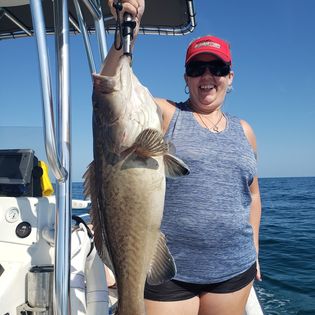Angler fishing in Homosassa with 27-inch fish