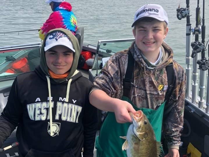 Two anglers fishing in Erie