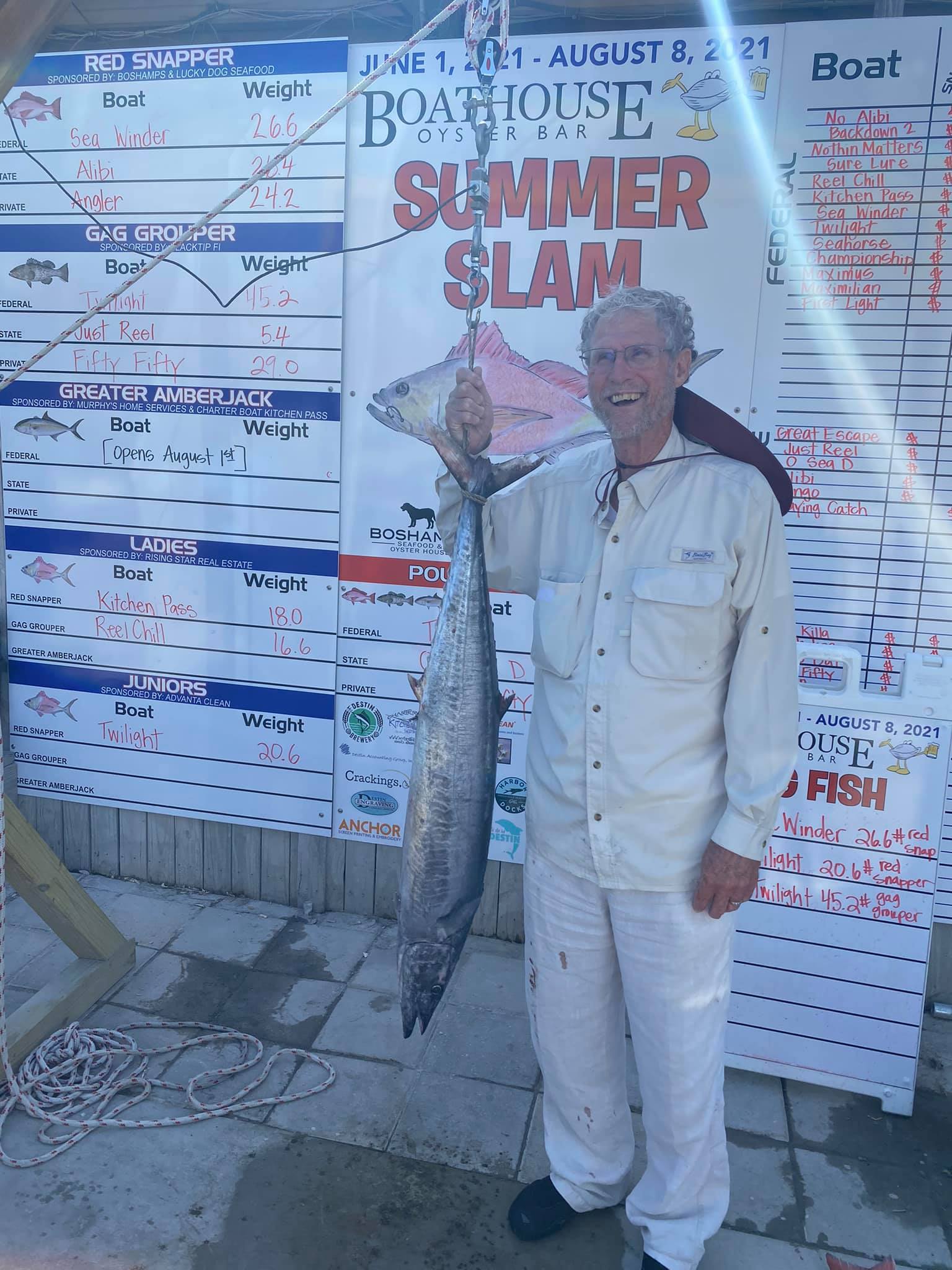 Successful angler with a big fish in FL