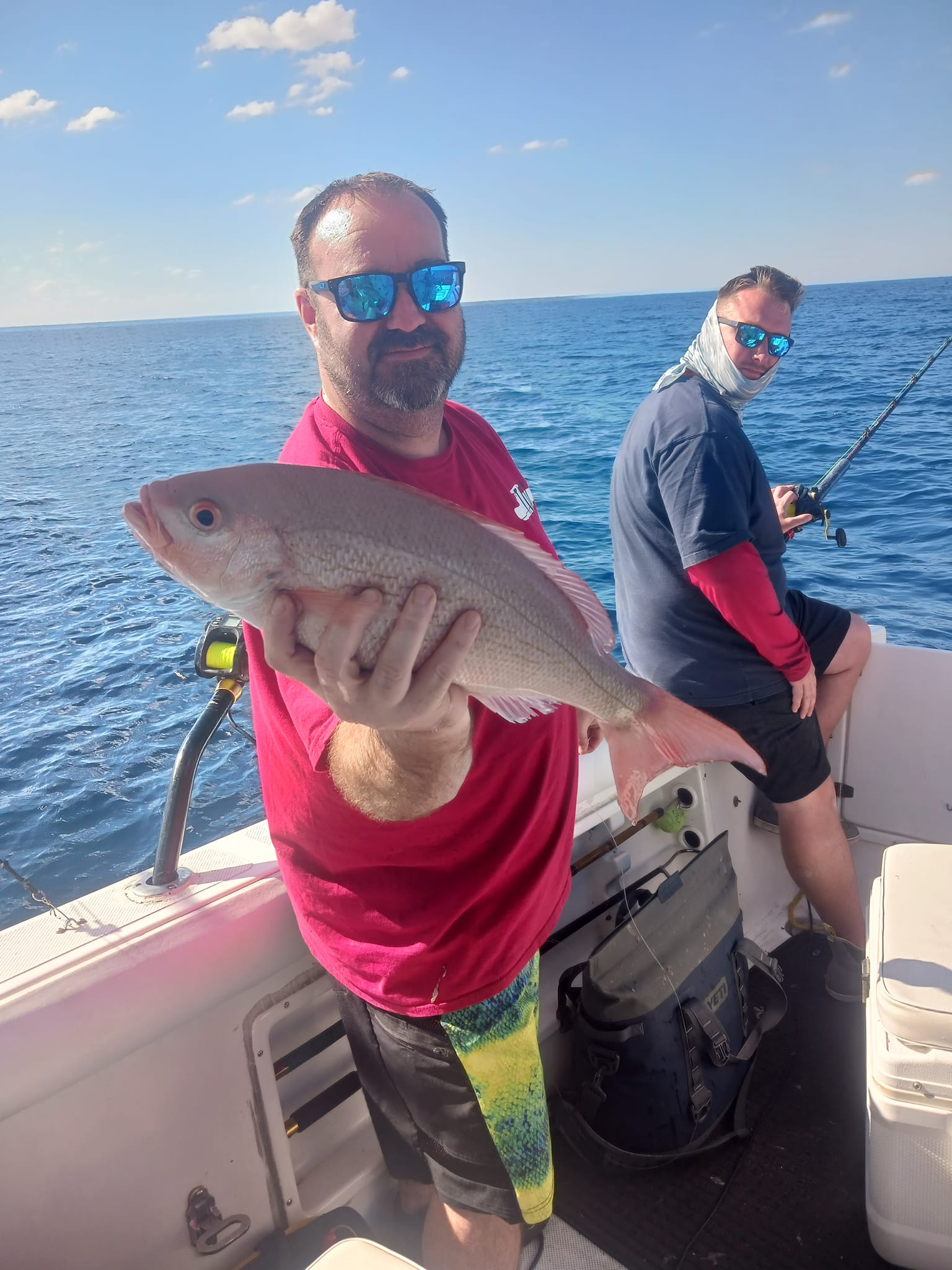 Two people fishing in North Carolina