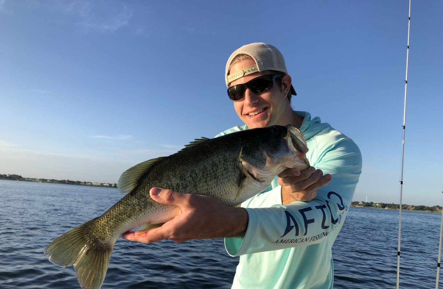 Large bass caught fishing in Winter Haven FL
