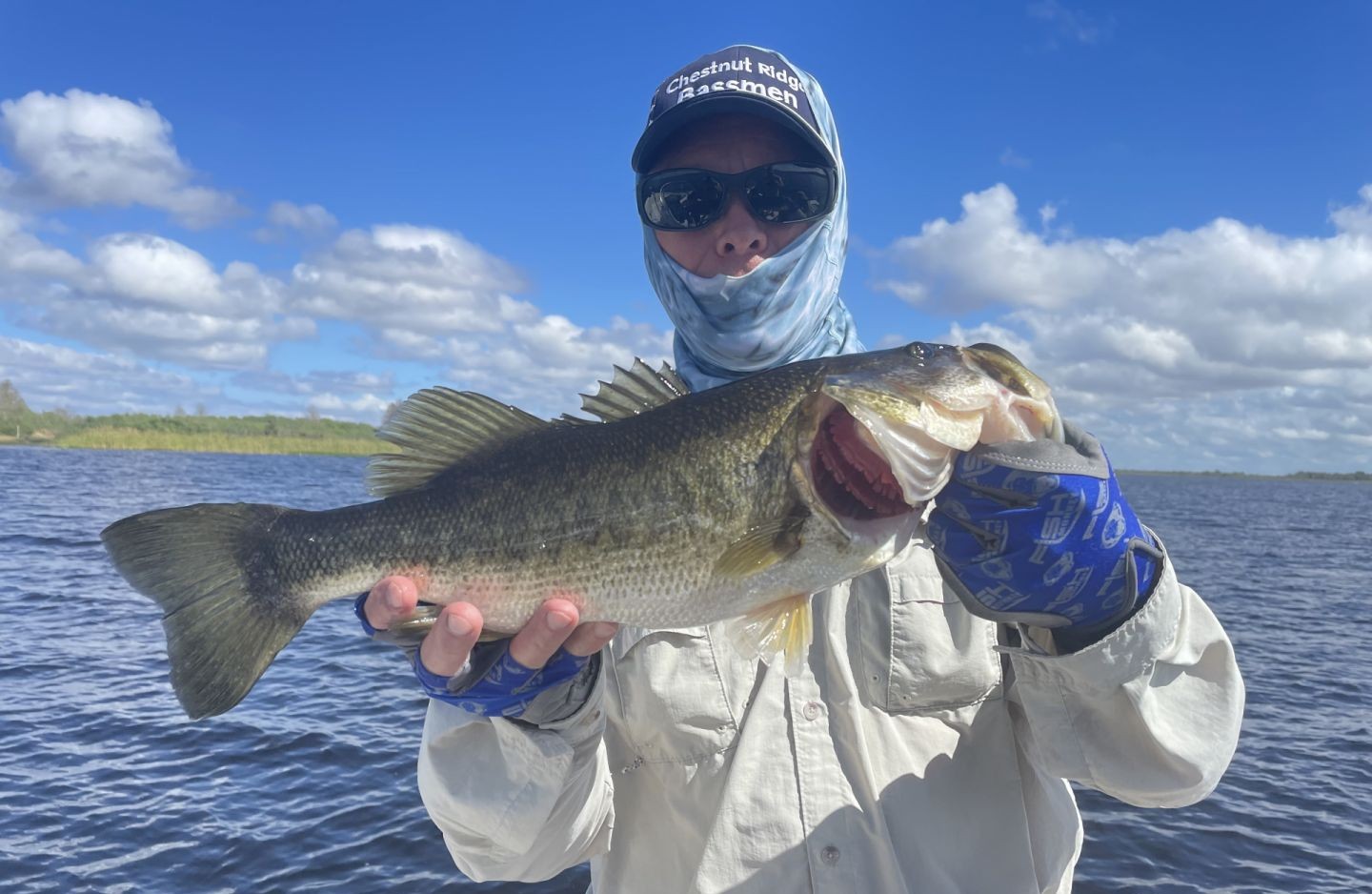 Bass fishing catch displayed on boat in Winter Haven FL waters