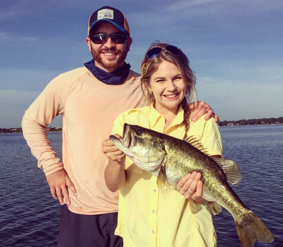 Large bass caught while fishing in Winter Haven FL