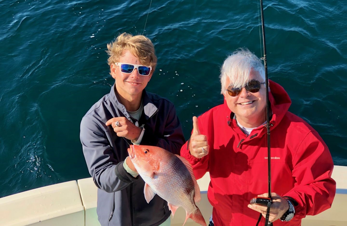 Two people fishing in Destin