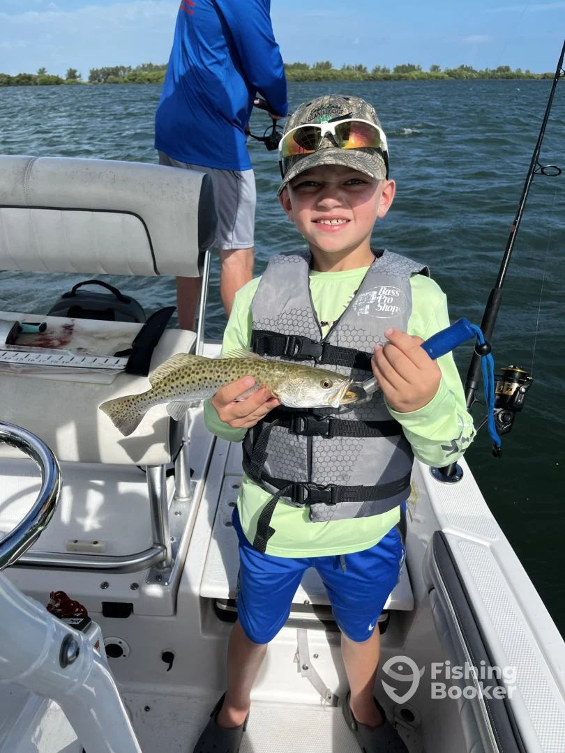 Spotted Weakfish, 12 inches, fishing in FL