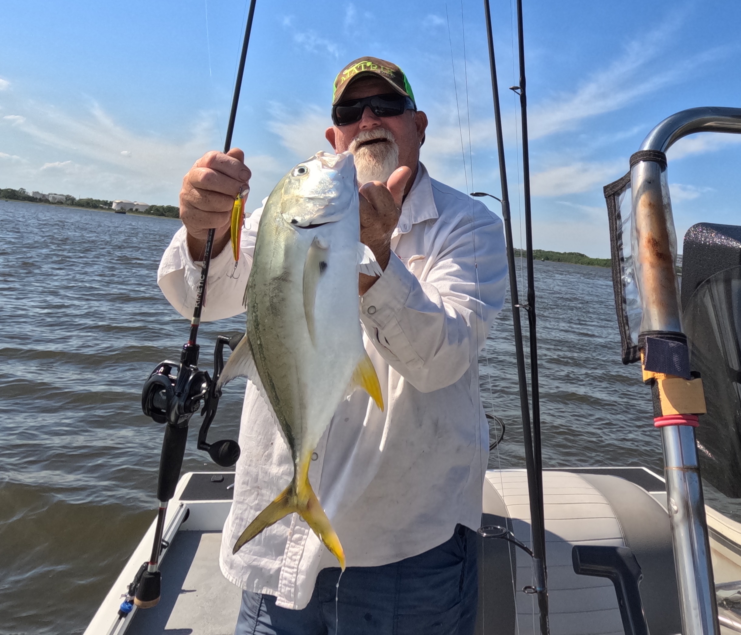 Crevalle jack caught during fishing charter in Jacksonville FL